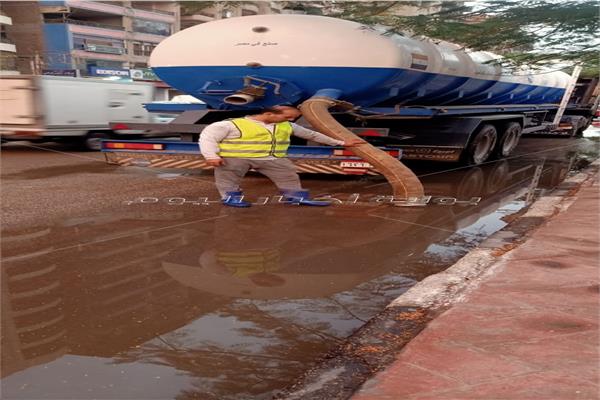 هطول أمطار غزيرة على بعض مدن محافظة الغربية 