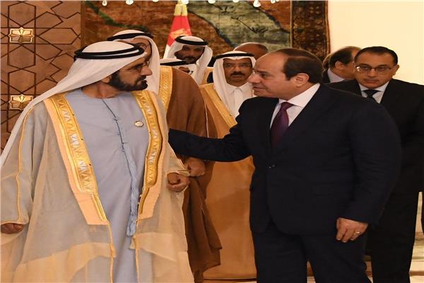 الرئيس المصري عبد الفتاح السيسي والشيخ محمد بن راشد