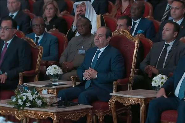 الرئيس السيسي خلال الاحتفالية