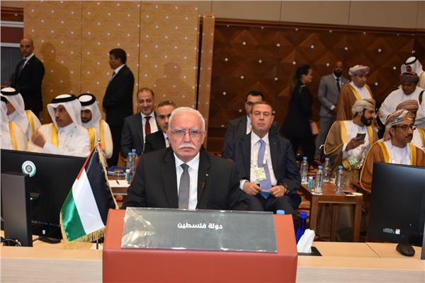 رياض المالكي والوفد الفلسطيني
