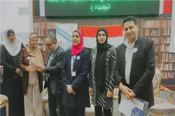 وفد جامعة مطروح خلال مشاركته في الملتقى السادس لمدراء القياس والتقويم