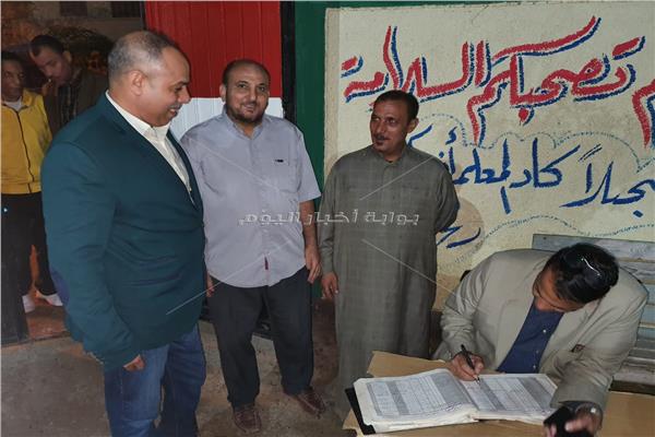 جولة ليلية لوكيل التربية والتعليم بالغربية بمدارس بسيون