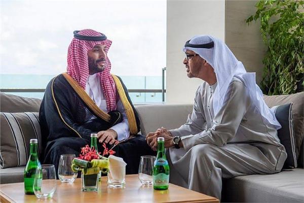 بن سلمان خلال لقاءه مع بن زايد  