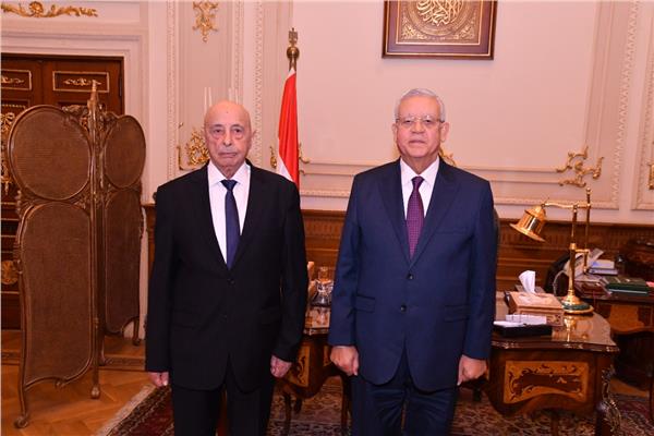 المستشار الدكتور حنفي جبالي يستقبل رئيس مجلس النواب الليبي 