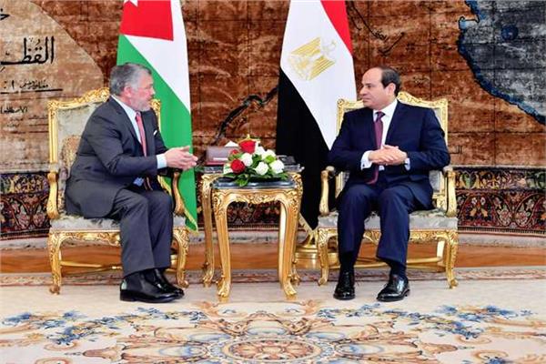 الرئيس عبدالفتاح السيسي والعاهل الأردني