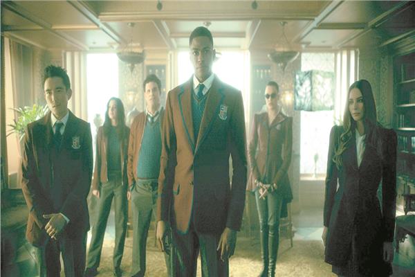 مشهد من مسلسل The Umbrella Academy