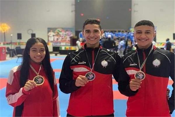 لاعبي منتخب مصر للكاراتيه من ابناء المحافظة