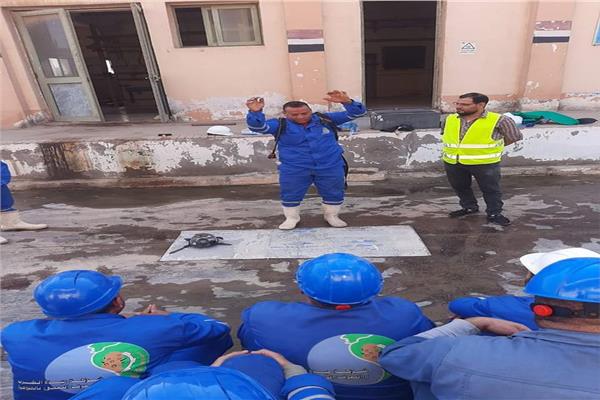 مياه المنوفية تدرب العاملين على التعامل مع تسريب غاز الكلور