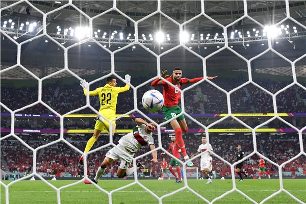 جانب من مباراة المغرب والبرتغال