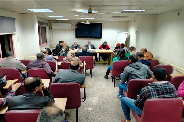 جانب من الفاعلية برئاسة الدكتور سامي النجار وكيل وزارة الصحة بسوهاج