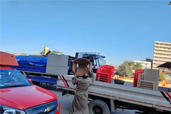 رفع 355 حالة إشغال طريق مخالف خلال حملات مكبرة بالبحيرة