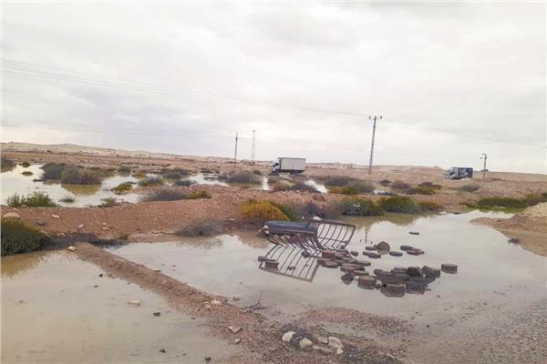 وديان وسط سيناء بعدما غمرتها مياه السيول