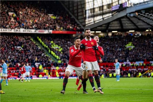 جانب من مباراة مانشستر يونايتد ومانشستر سيتي