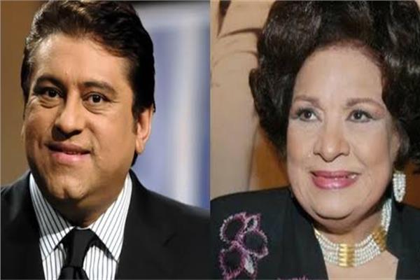 الفنانة الراحلة كريمة مختار ومعتز الدمرداش