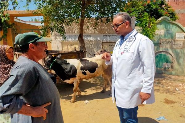  قافلة بيطرية كبرى في الغربية للطب البيطرى ببسيون وعلاج ٥٨٩ حيوان و١٢٠٠ طائر 