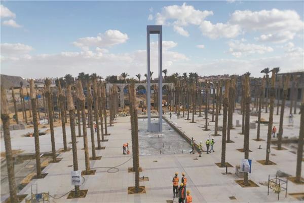 استمرار العمل فى حدائق الفسطاط