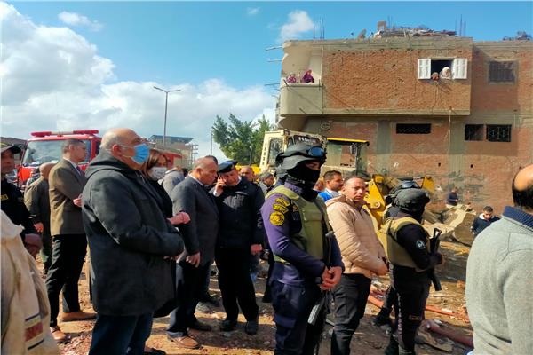 مدير امن البحيرة أثناء متابعة الحادث