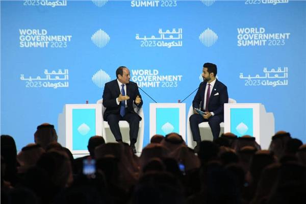 الرئيس السيسي خلال بالقمة العالمية للحكومات
