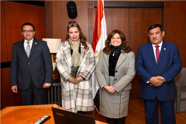 وزيرة الهجرة خلال لقاءها بأعضاء مجلس النواب