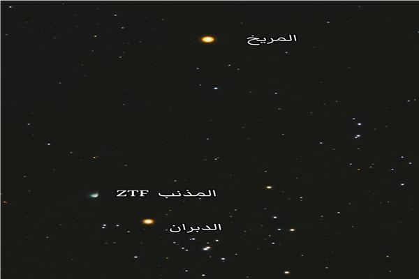  المذنب الأخضر قرب الدبران 