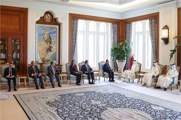 الشيخ تميم بن حمد يستقبل د.مصطفى مدبولي 