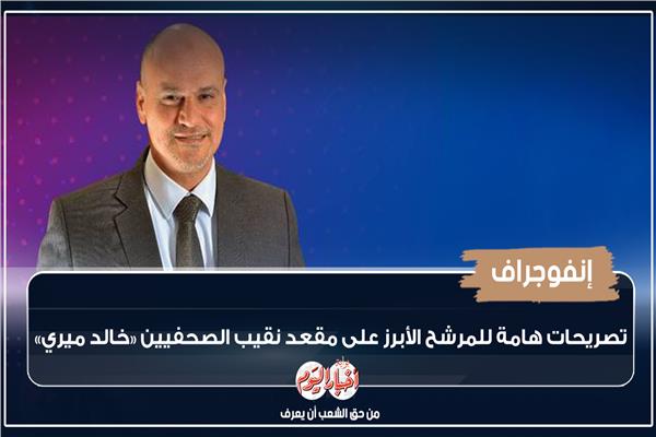 إنفوجراف| تصريحات هامة للمرشح الأبرز على مقعد نقيب الصحفيين «خالد ميري»