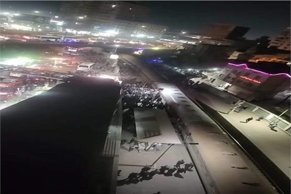 خروج قطار منوف عن مساره بقليوب