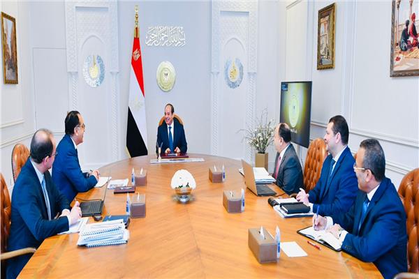 الرئيس السيسي خلال الاجتماع