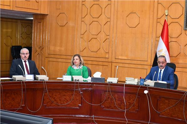 مشيرة خطاب خلال الاجتماع