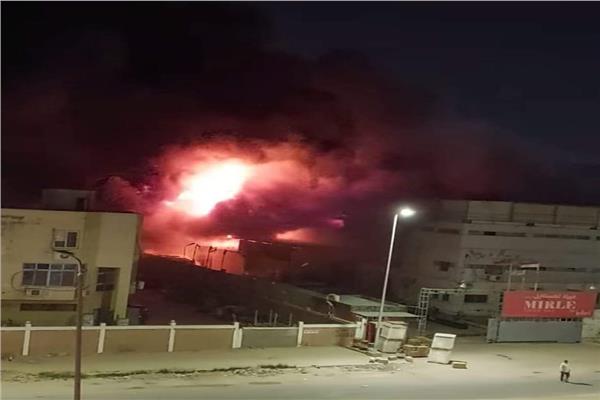 حريق مصنع مراتب