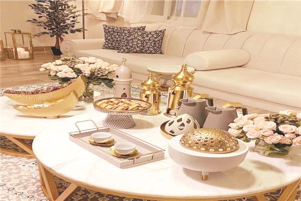 تزين غرفة المعيشة بزينة رمضان
