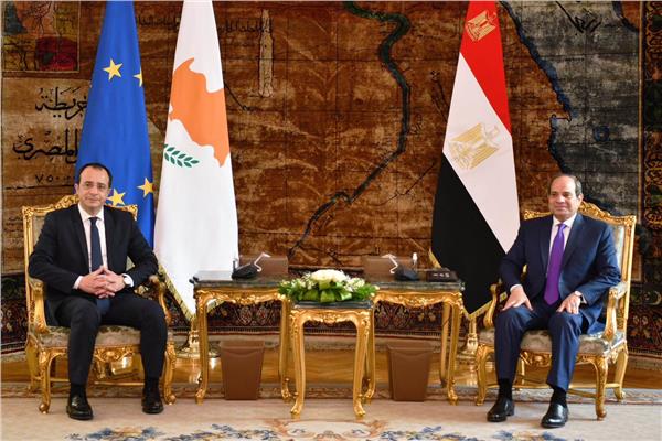 الرئيس السيسي والرئيس نيكوس خريستودوليدس