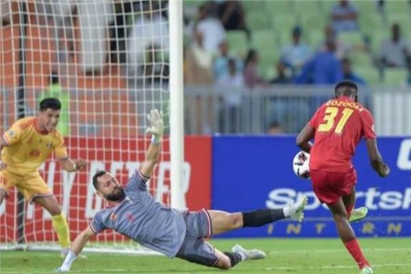 صورة من مباراة المريخ السوداني وتشرين السوري