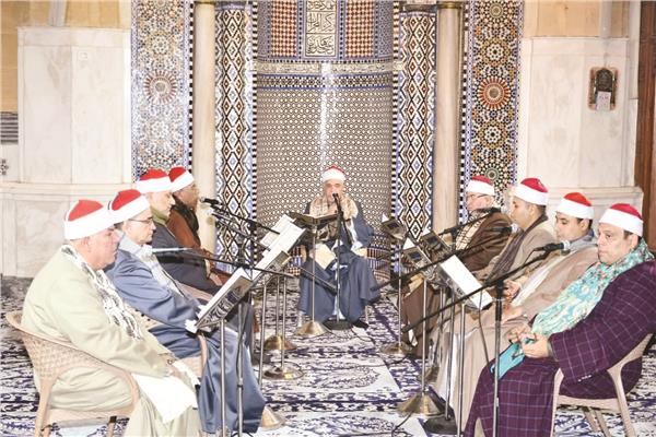 كبار شيوخ التلاوة فى إحدى الجلسات