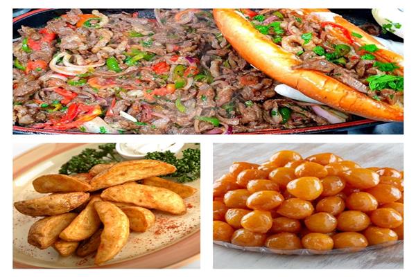 شاورما وبطاطس بابريكا