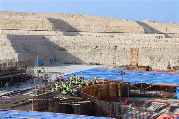 الصبة الخرسانية الأولى للمفاعل الثالث بمحطة الضبعة النووية