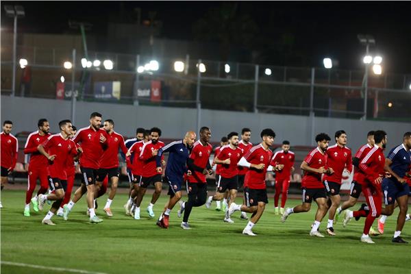 جانب من تدريبات الأهلي إستعدادًا لمباراة الرجاء المغربي