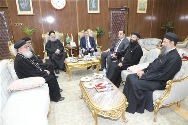  محافظ المنوفية يستقبل وفود المهنئين بعيد الفطر