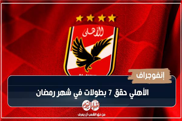 إنفوجراف| الأهلي حقق 7 بطولات في شهر رمضان