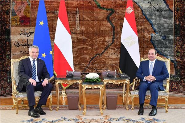 الرئيس عبد الفتاح السيسي ومستشار النمسا