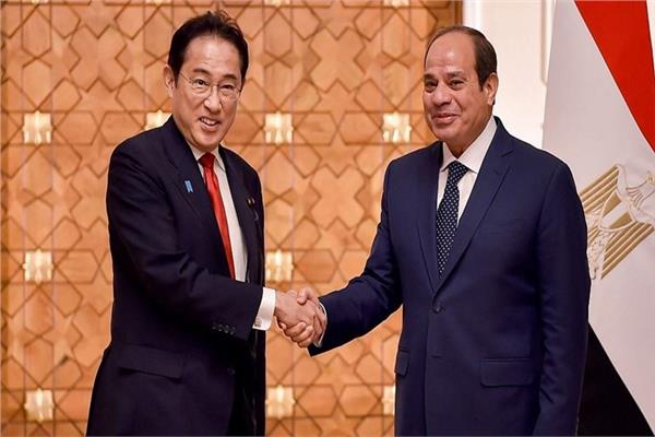 الرئيس السيسي ورئيس وزراء اليابان