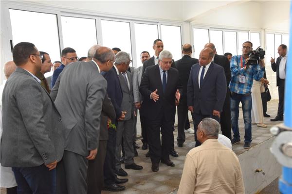 د. أيمن عاشور وزير التعليم العالي والبحث العلمي خلال الافتتاح