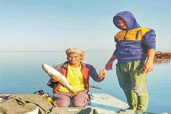 البورى الفاخر فى بحيرة البردويـل وفرحة على وجه الصيادين