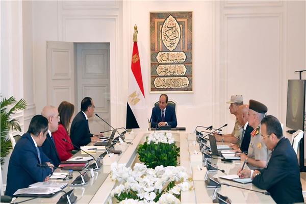 الرئيس عبد الفتاح السيسي خلال الاجتماع