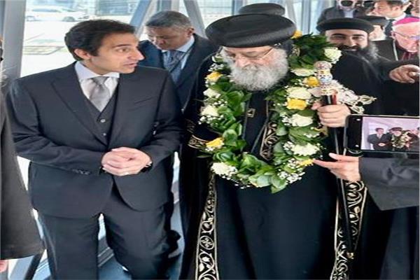  السفير بسام راضي خلال استقباله قداسة البابا تواضروس