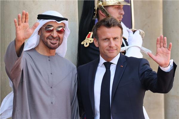 ماكرون والشيخ محمد بن زايد آل نهيان