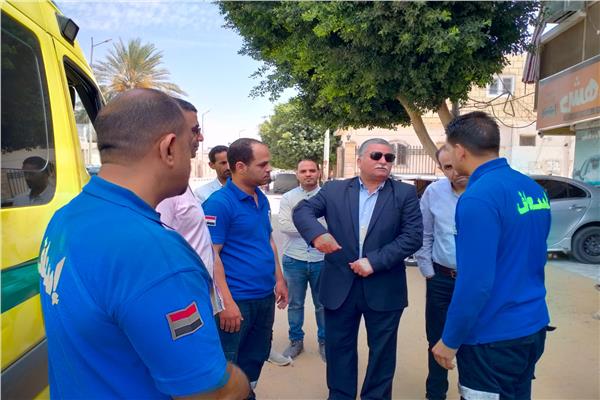 تنفيذ مناورة لمرفق الإسعاف بشوارع سوهاج