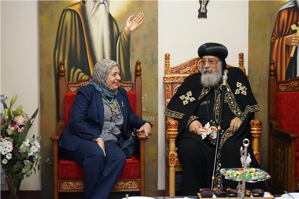 البابا تواضروس خلال استقباله وفد القنصلية المصرية في ميلانو