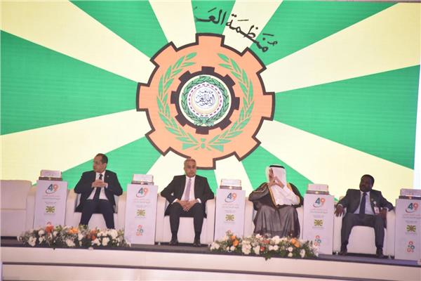 خلال انعقاد الدورة 49 لمؤتمر العمل العربي المنعقد بالقاهرة