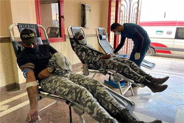 حملة للتبرع بالدم في صفوف رجال الشرطة - صورة أرشيفية